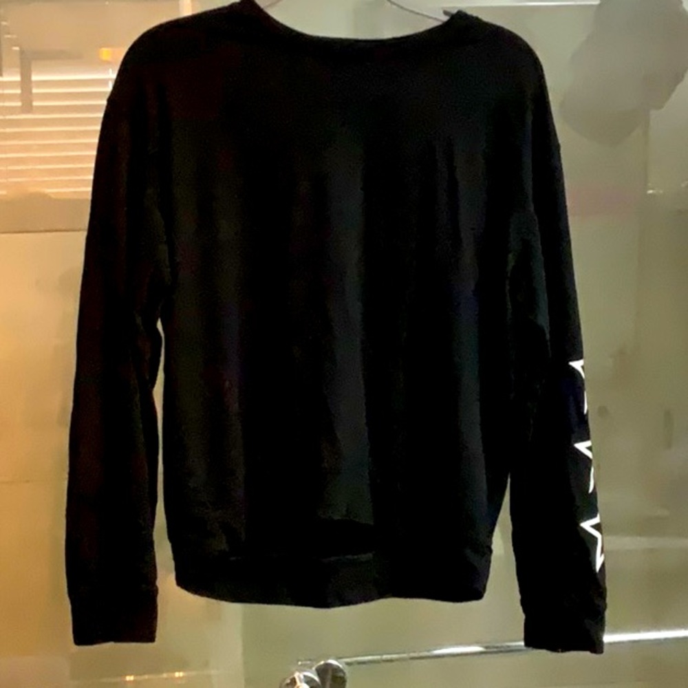Sundry size 2 black sweatshirt with star detail on sleeve